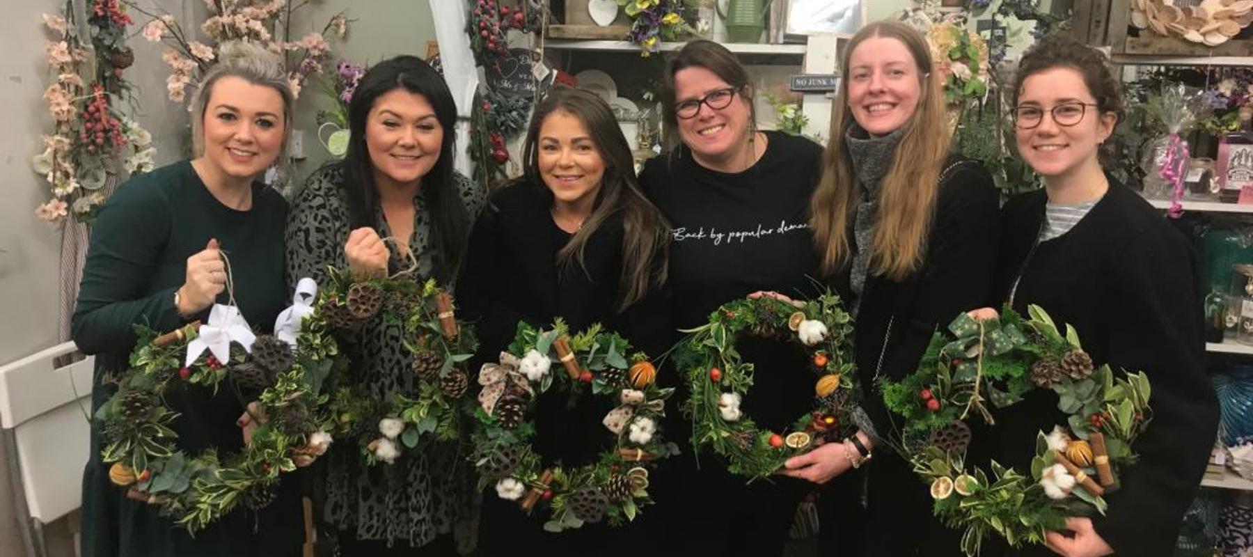 Festive Fun Wreath Making with Booker Flowers and Gifts